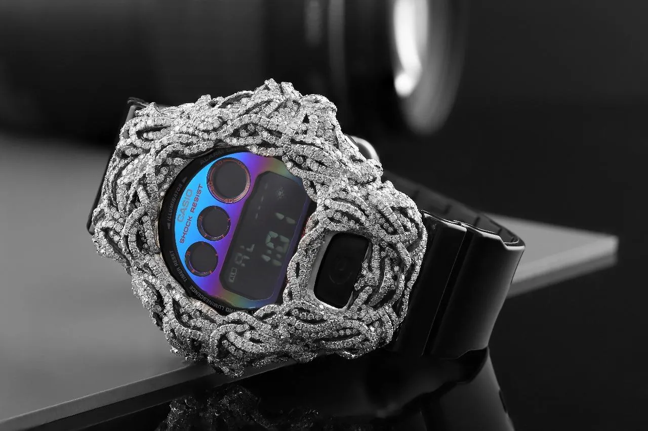 Iced Royal T watch, close-up